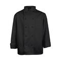 Kng Large Men's Black Long Sleeve Chef Coat 1052L